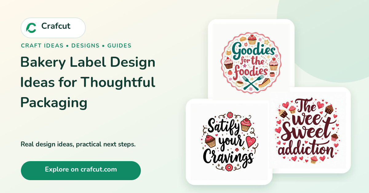 Bakery Label Design Ideas for Thoughtful Packaging featured Crafcut designs
