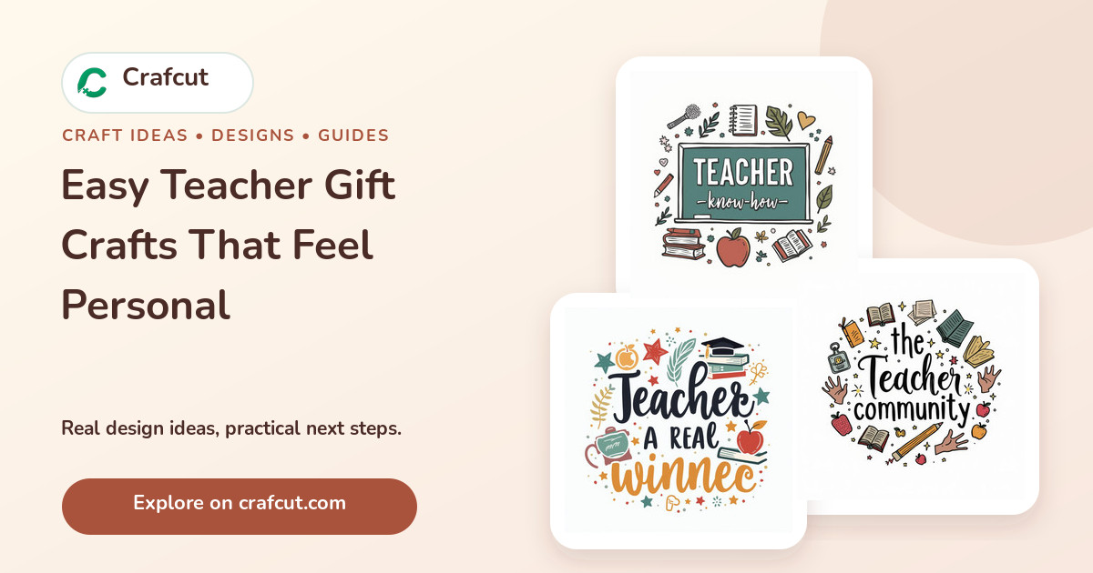 Easy Teacher Gift Crafts That Feel Personal featured Crafcut designs