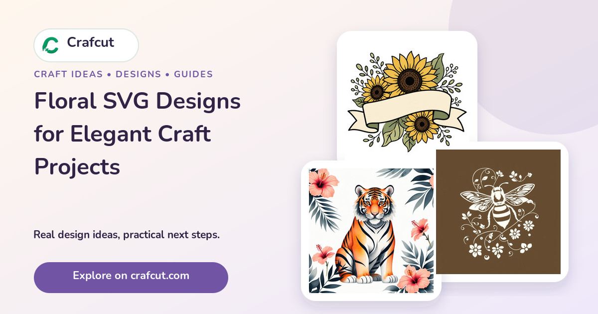 Floral SVG Designs for Elegant Craft Projects featured Crafcut designs