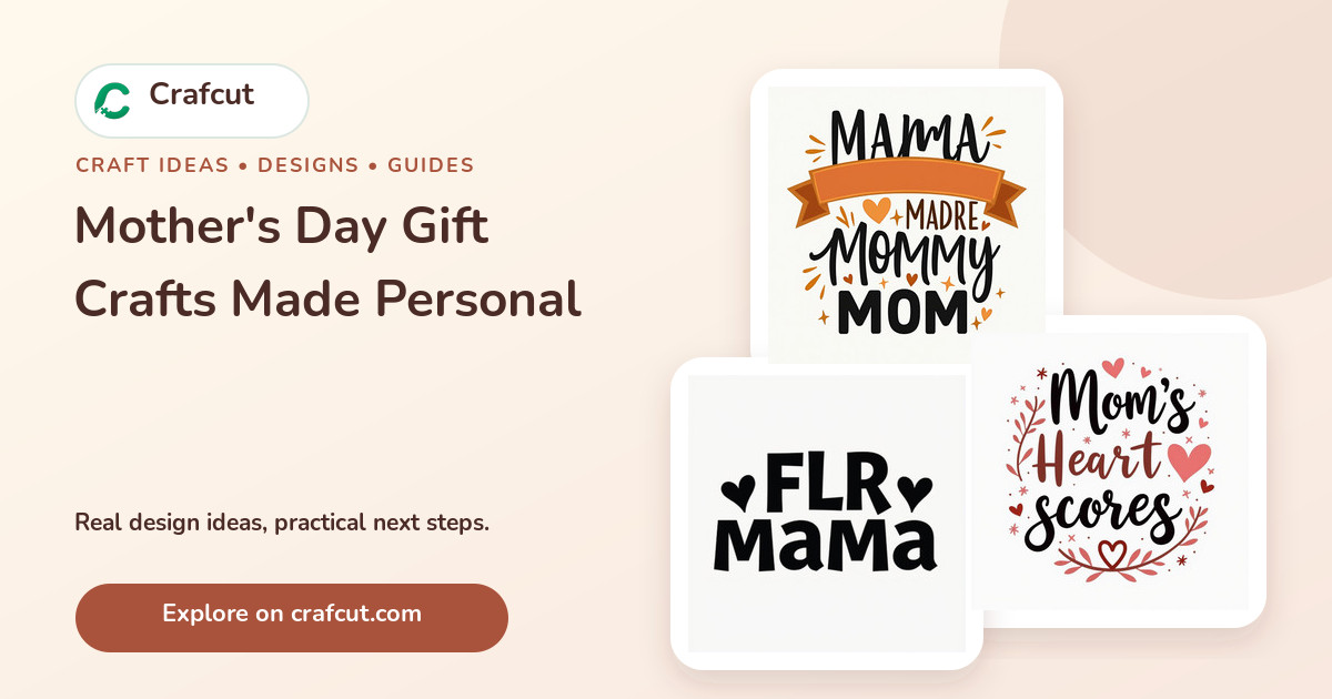 Mother's Day Gift Crafts Made Personal featured Crafcut designs