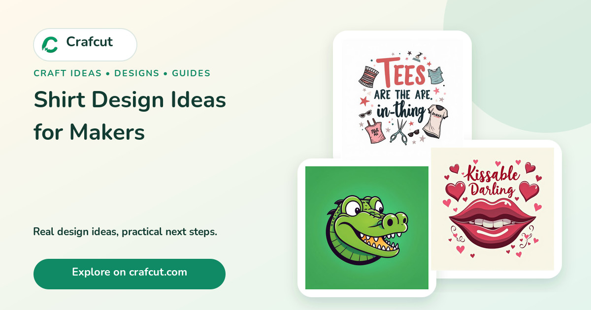 Shirt Design Ideas for Makers featured Crafcut designs