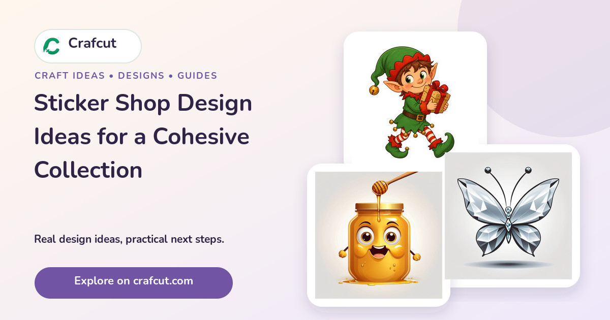 Sticker Shop Design Ideas for a Cohesive Collection featured Crafcut designs