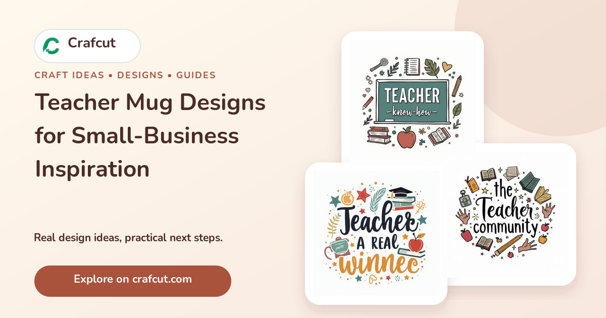 Teacher Mug Designs for Small-Business Inspiration featured Crafcut designs
