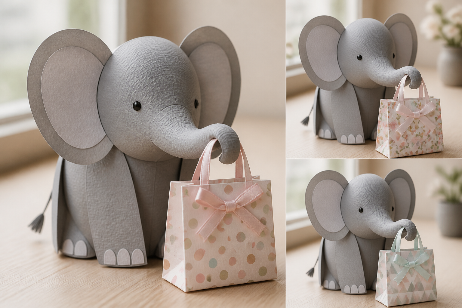 3D Paper Elephant With Gift BAG project preview