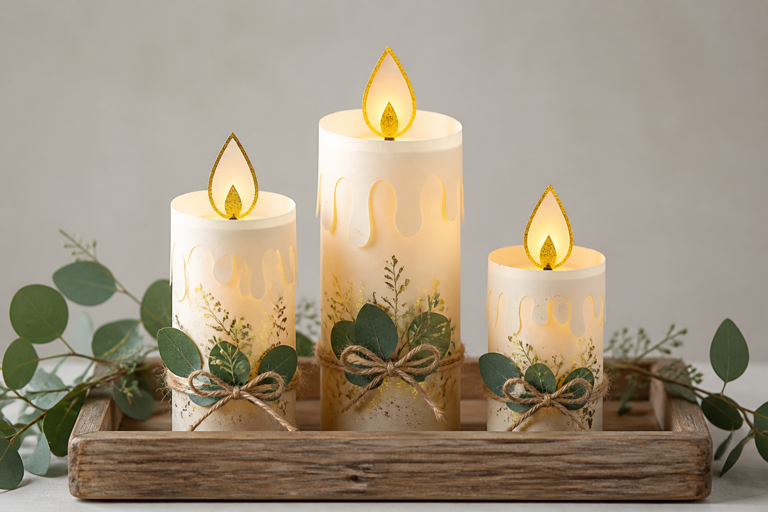 3D Paper Candles project preview