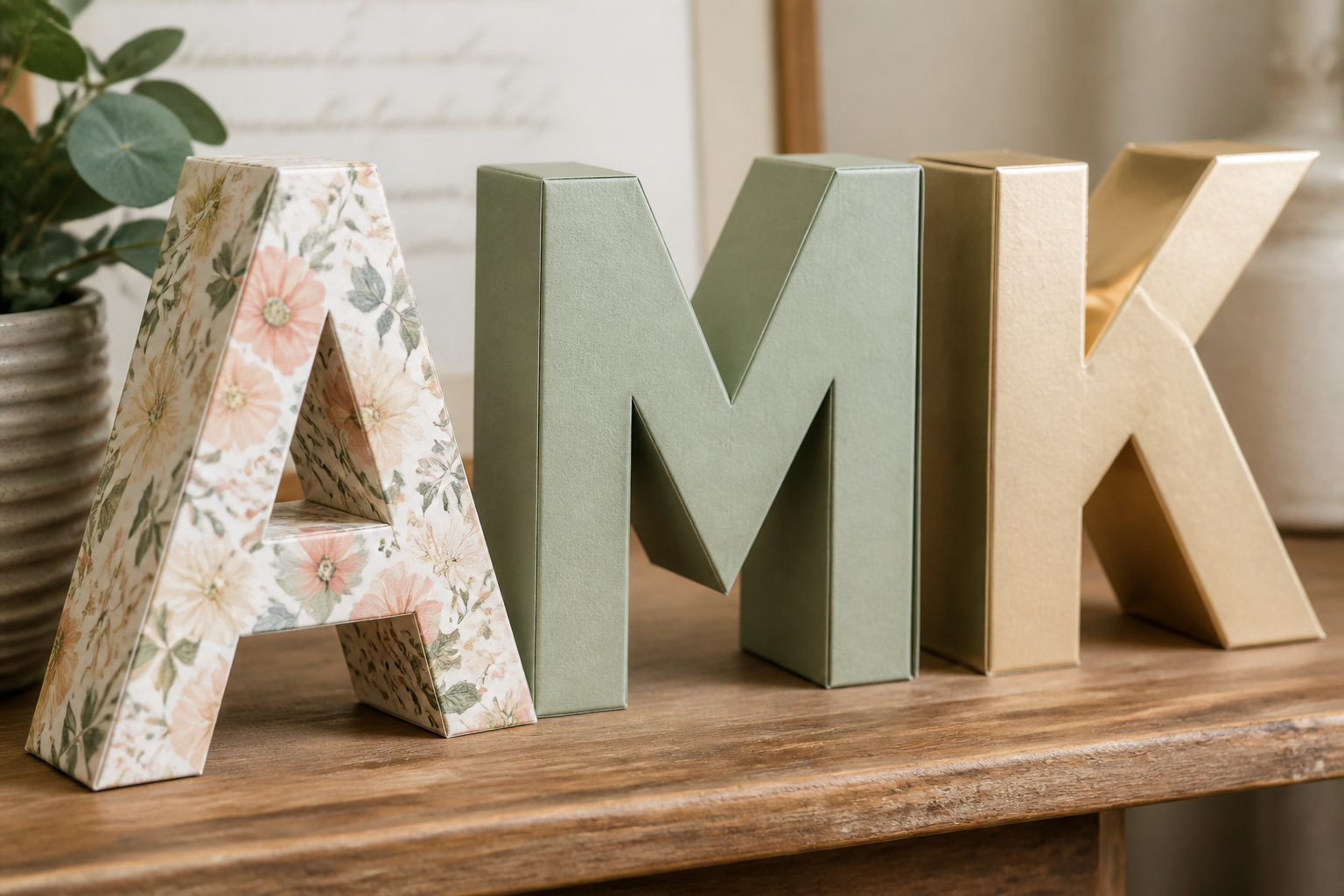 3D Paper Letters project preview