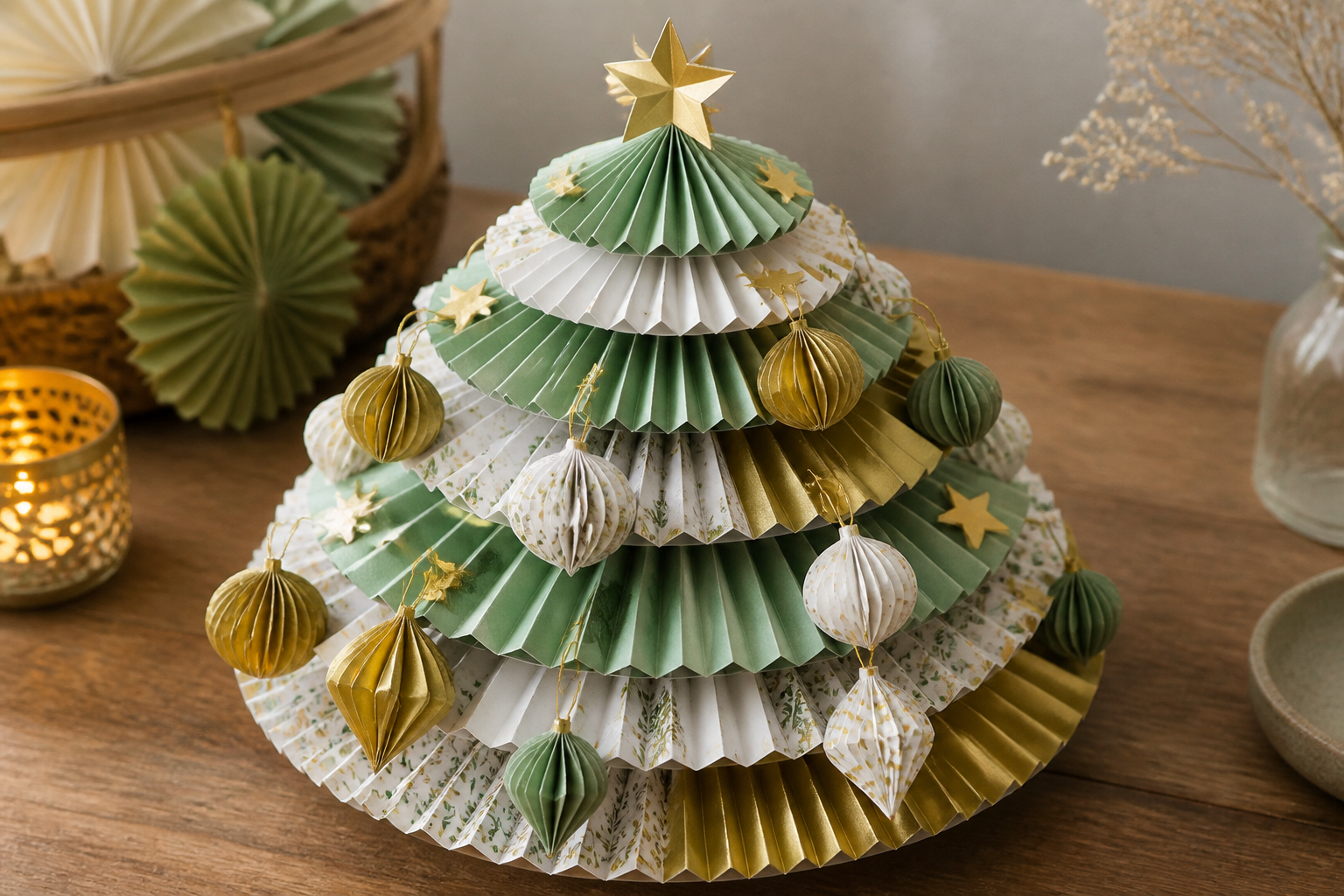 3D Paper Tree With CUT Paper Ornaments project preview