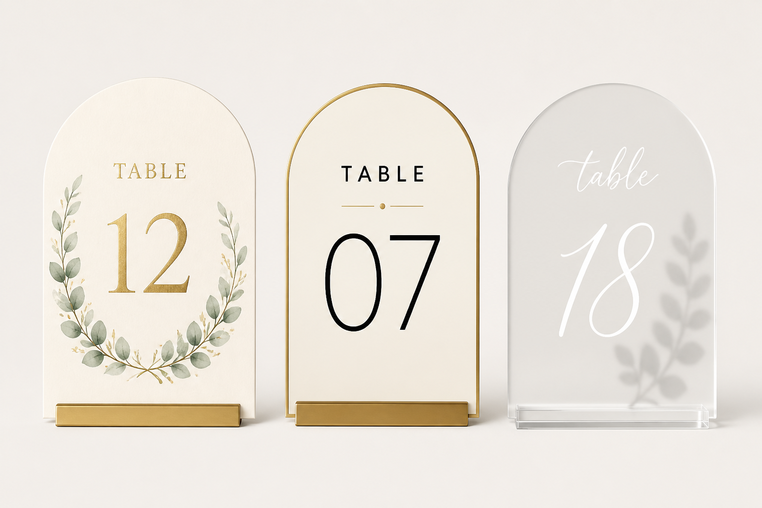 Arched Table Numbers project preview