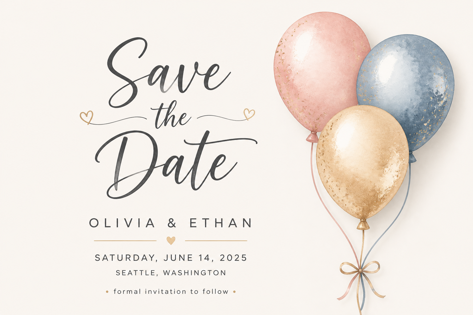 Balloon Save THE Dates project preview