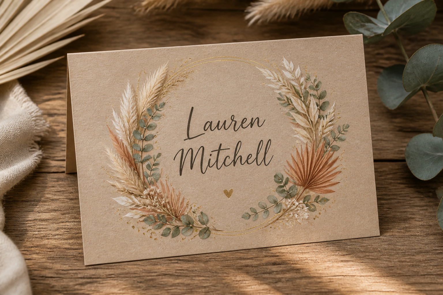 Boho Wedding Place Cards project preview
