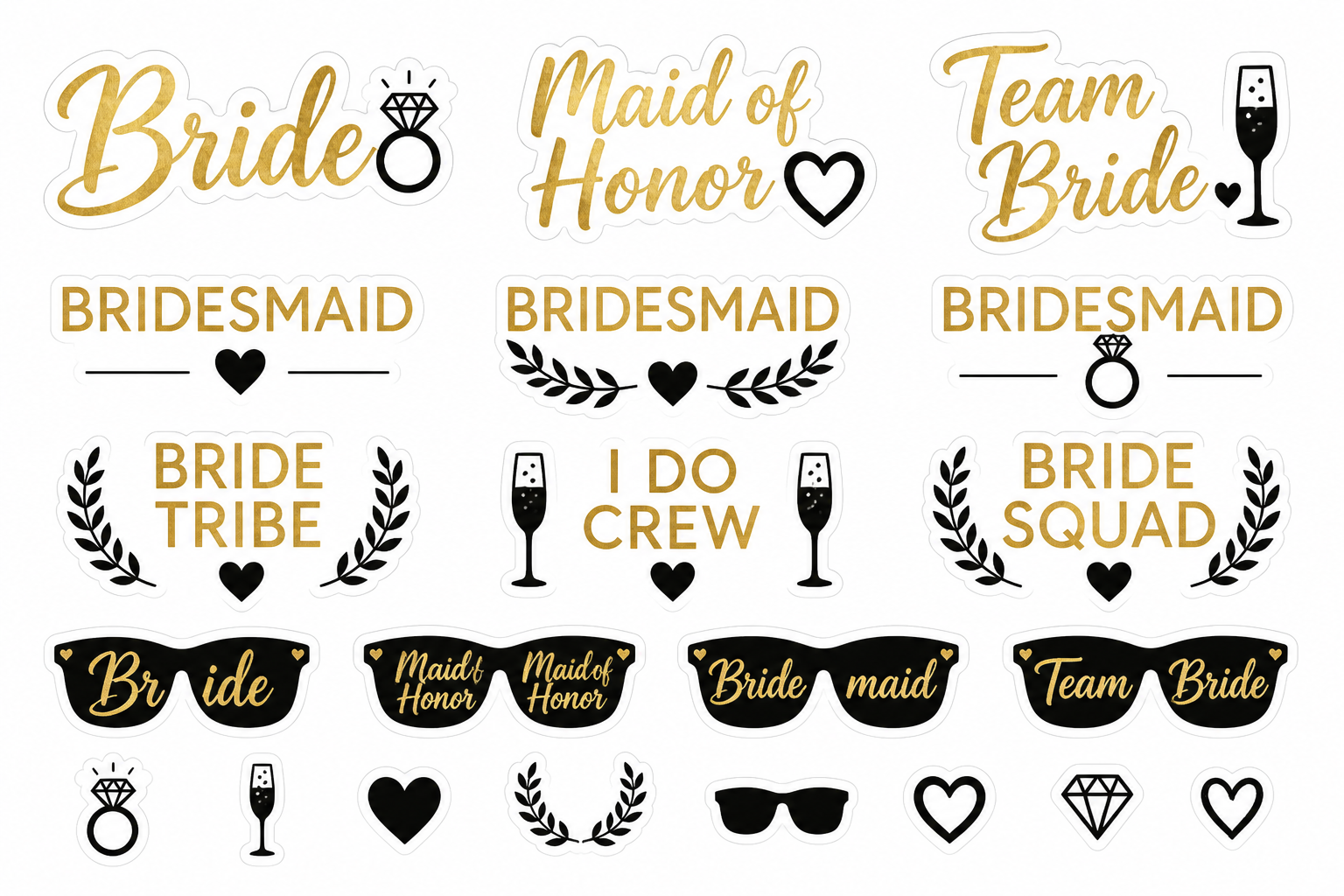 Bridal Party Sunglasses (custom Decal Set) project preview