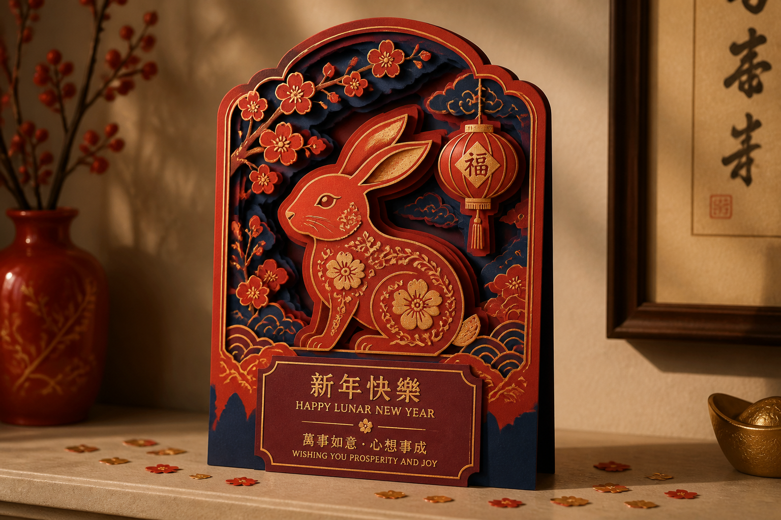 Build A Layered Lunar NEW Year Zodiac Shadow Card project preview