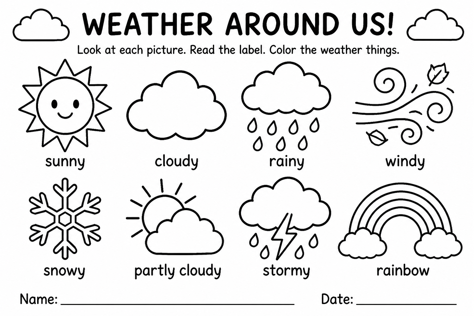 DIY Topic Specific Classroom Coloring Worksheet project preview