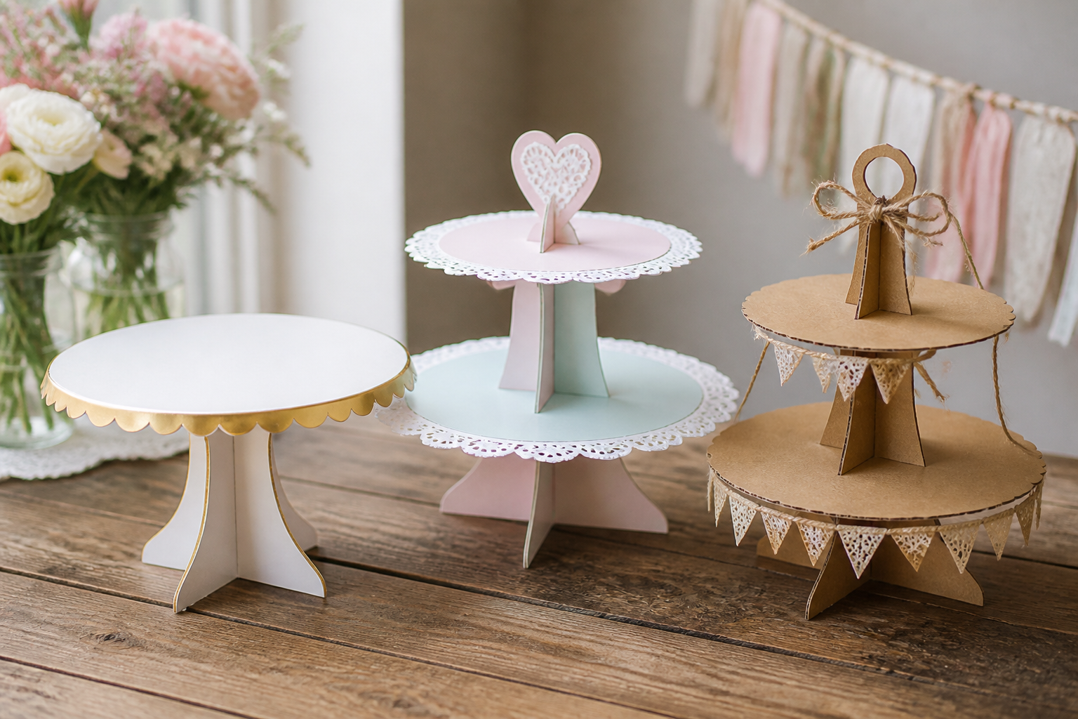 Sturdy Paper Cake Stand (cut AND Glue Pedestal) project preview