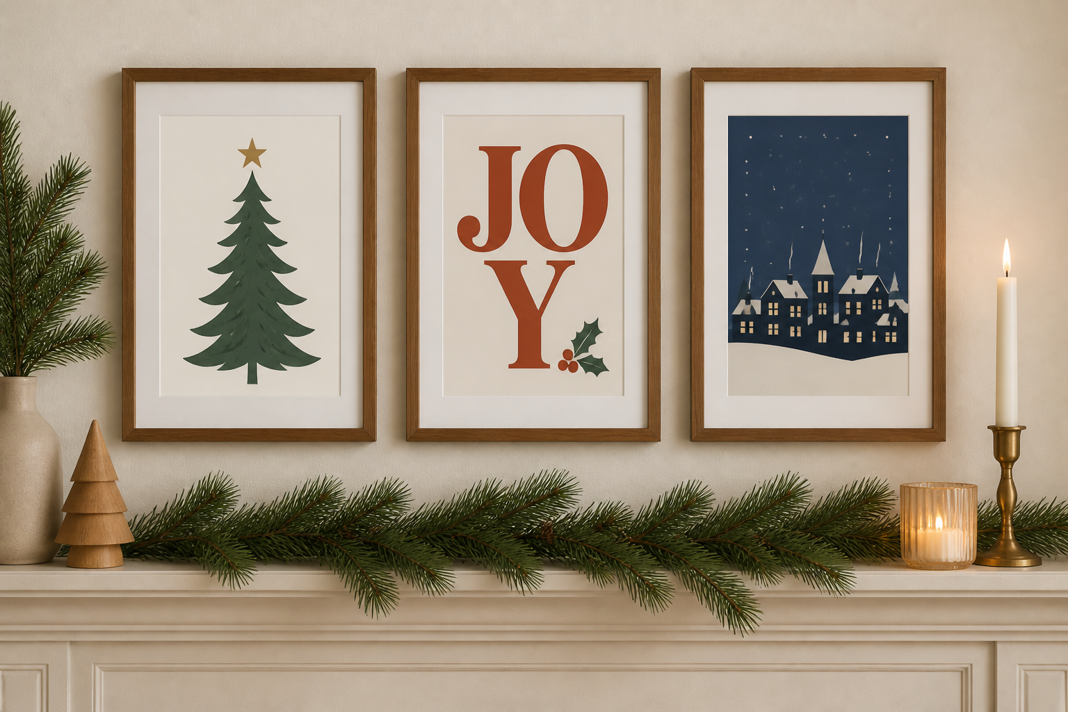 Christmas Gallery ART SET (3 Print Holiday Wall Trio) project preview