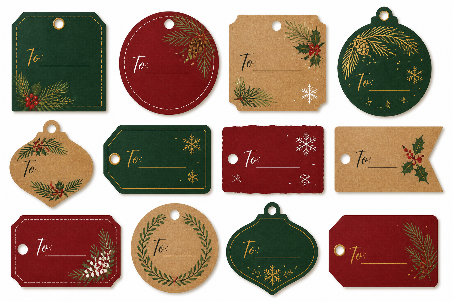 Christmas Gift Tags (cutting‑machine Friendly) project preview