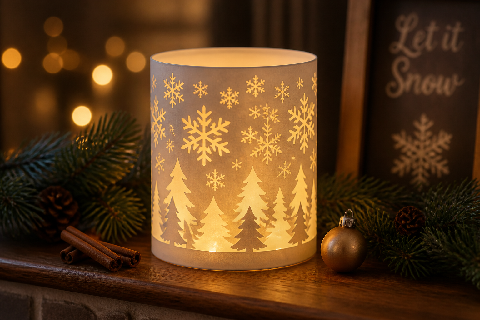 Christmas Lamp (paper Lantern With Vinyl Overlay) project preview