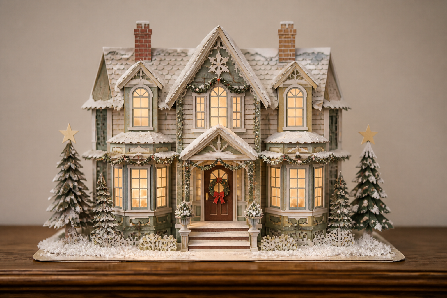 Christmas Manor Paper Model project preview
