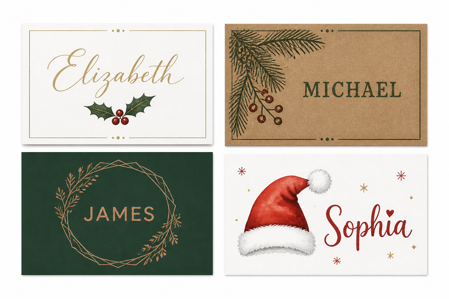 Christmas Place Cards project preview
