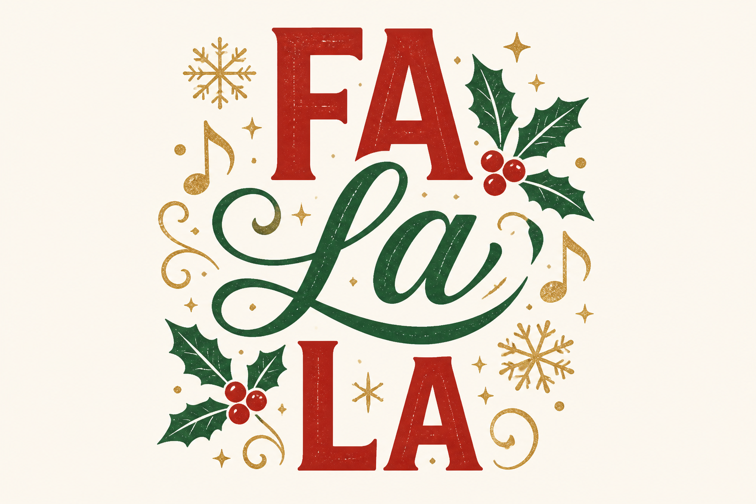 Christmas Song Shirt (FA LA LA Heat Transfer Design) project preview