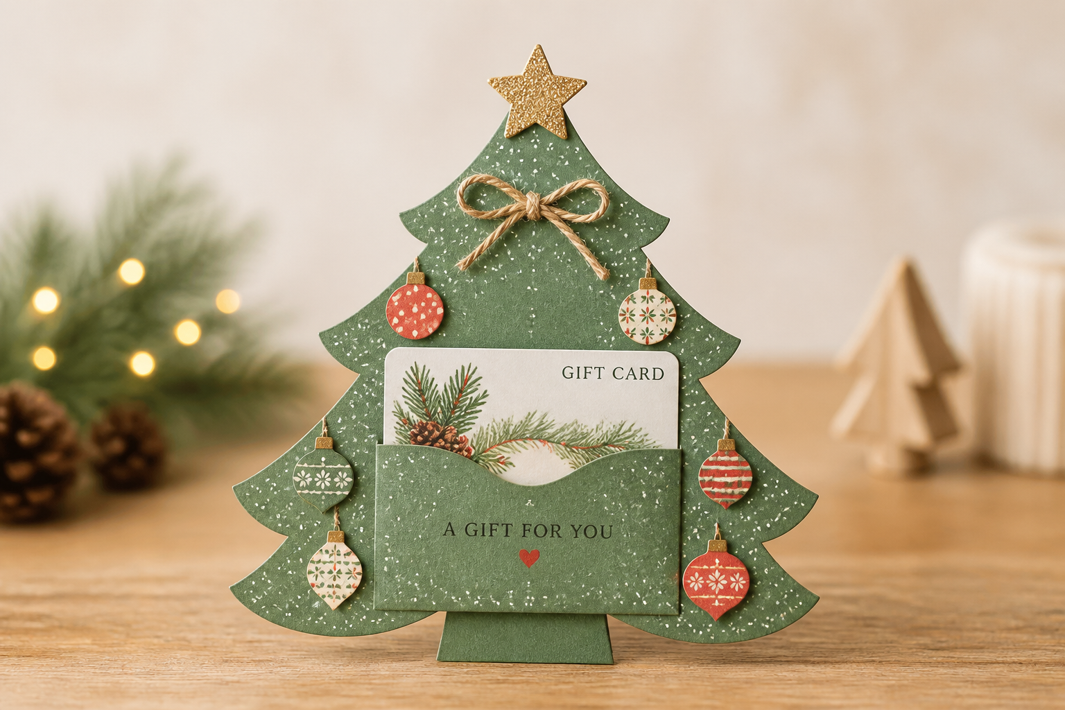 Christmas Tree Gift Card Holder project preview