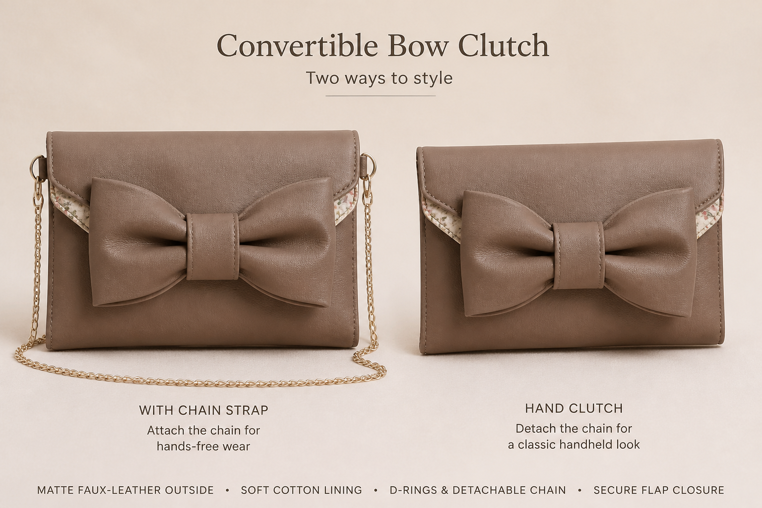 Convertible BOW Clutch project preview