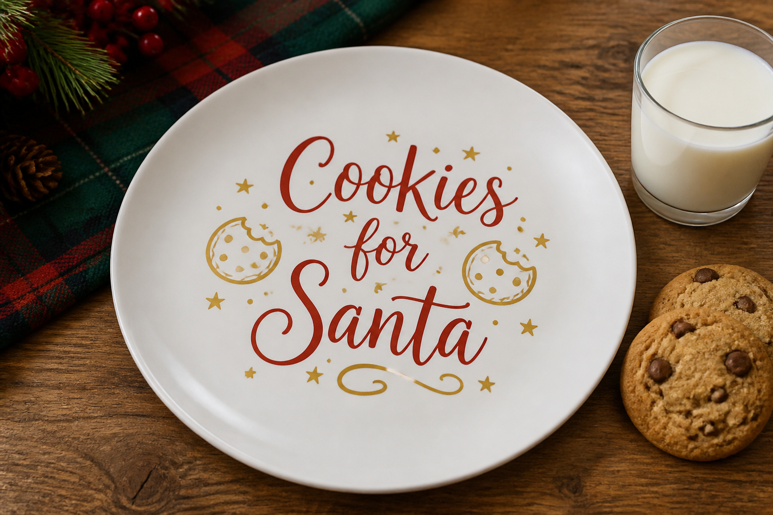 Cookies FOR Santa Plate (decorative Vinyl Decal) project preview
