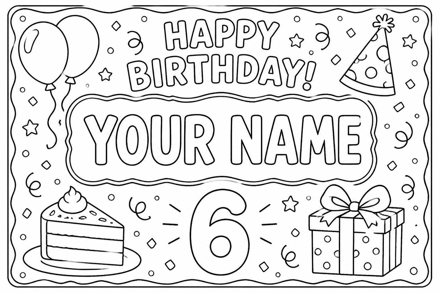 Personalized Birthday Coloring Placemat project preview