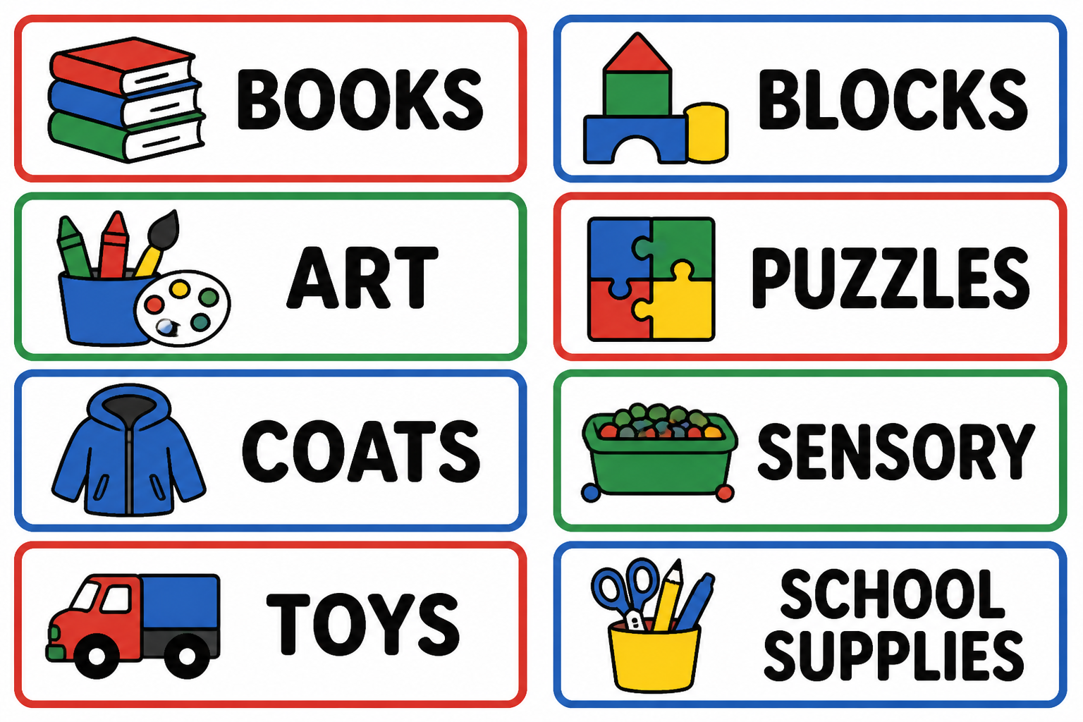 Classroom BIN Picture Labels (print‑then‑cut) project preview