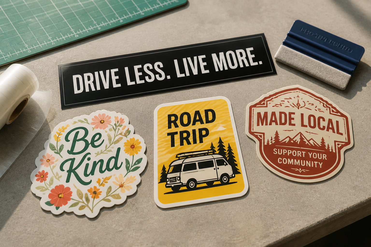 Custom Bumper Stickers (weatherproof, CUT BY Machine) project preview