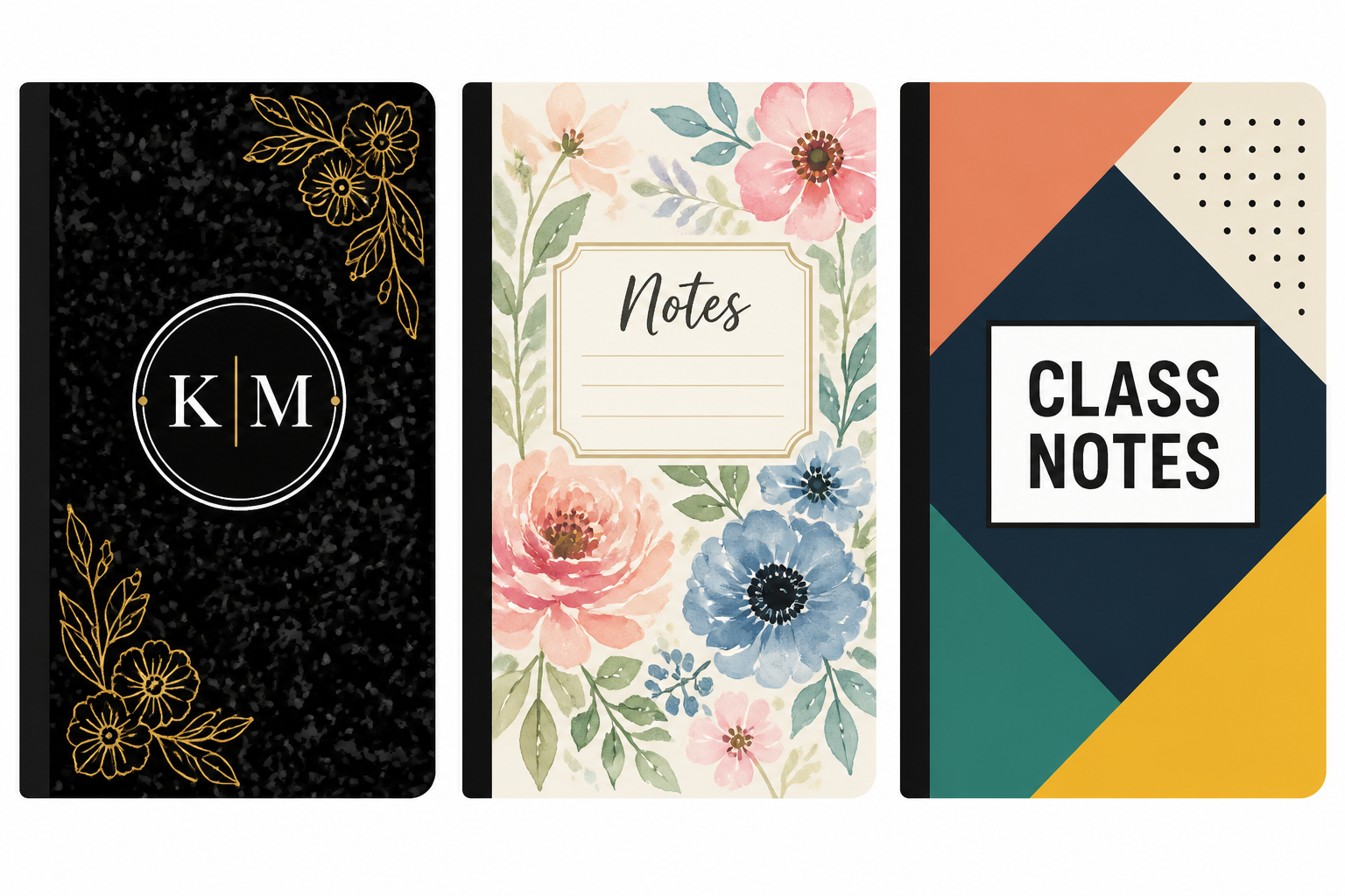 Custom Composition Book Covers project preview