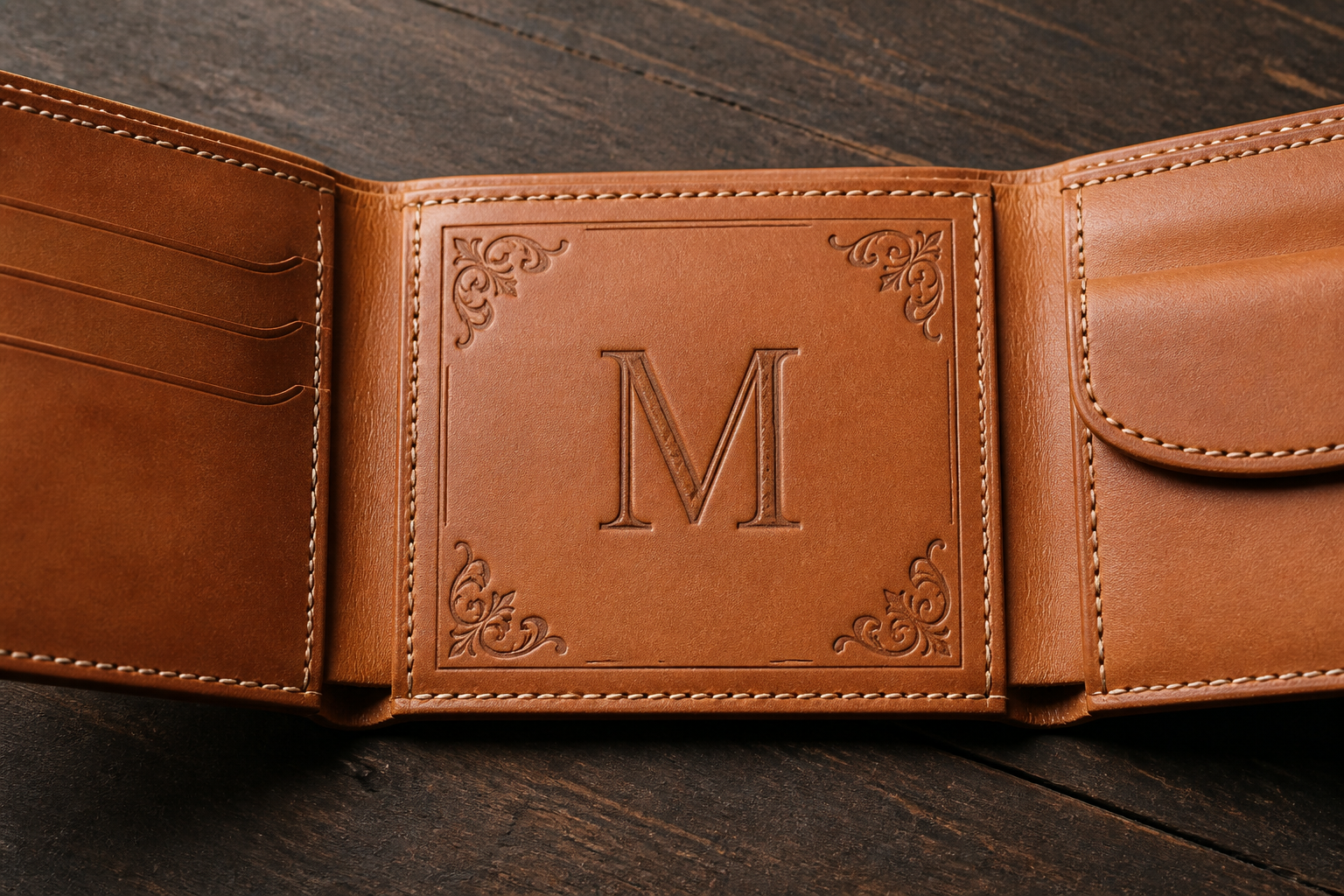 Debossed Leather Wallet — Monogram & Motif Personalization project preview