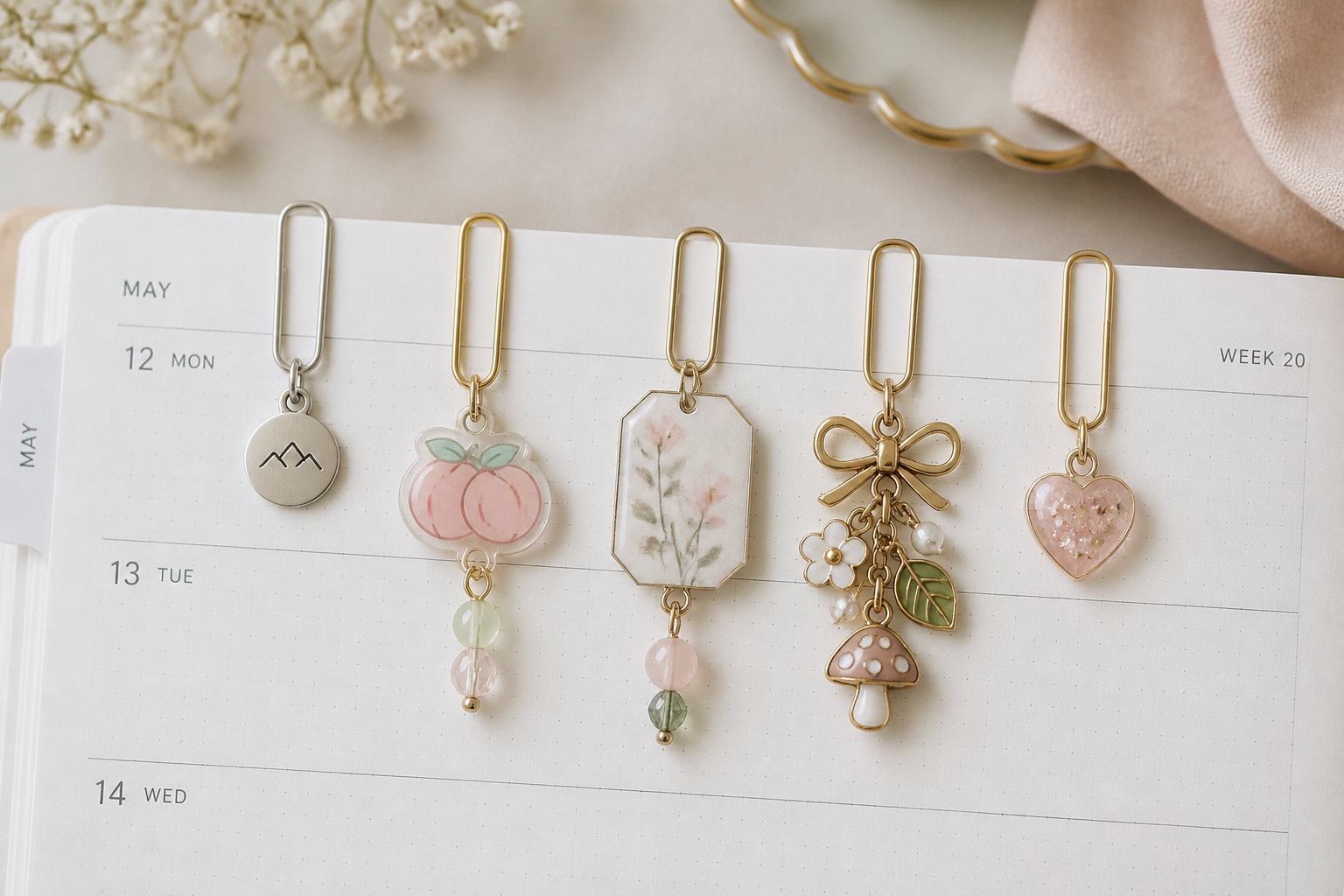 Decorative Planner Clip Charms — Hand‑assembled Planner Accessories finished project preview