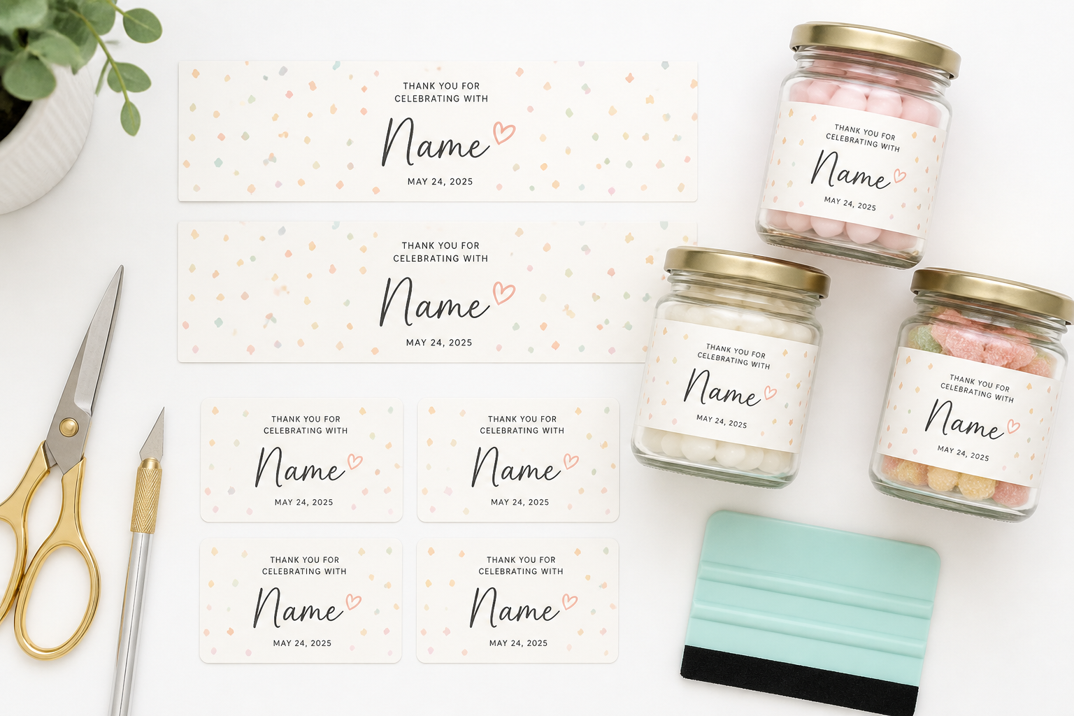 Design Personalized Party Favor JAR Labels project preview