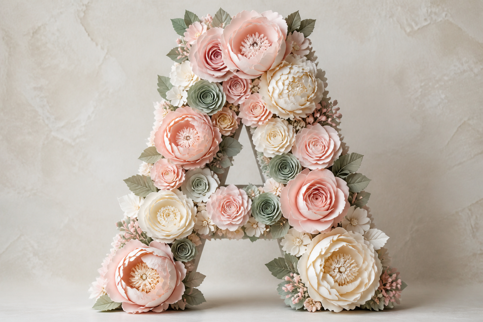 DIY Paper Flower Letter project preview