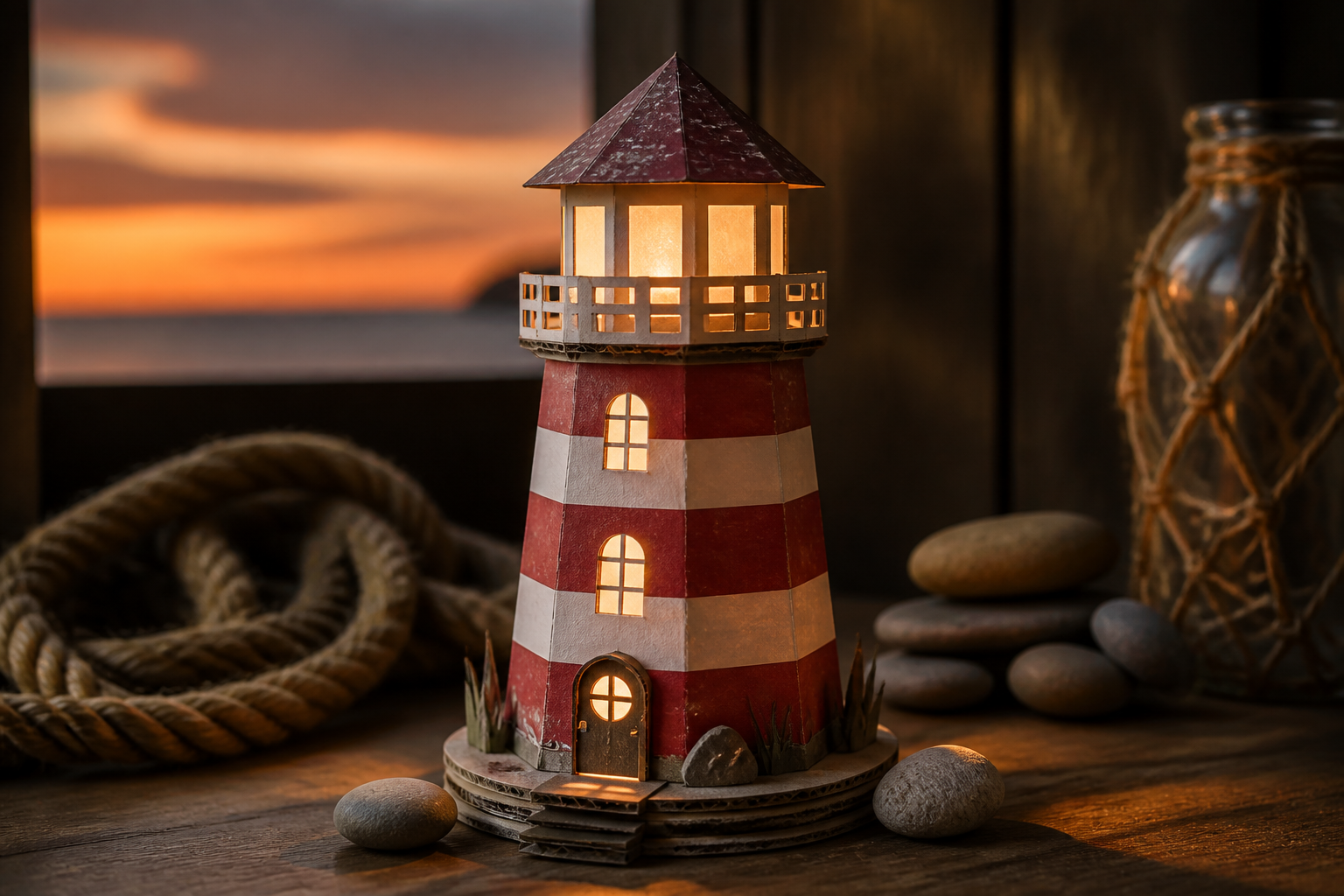 DIY Paper Lighthouse Luminary project preview