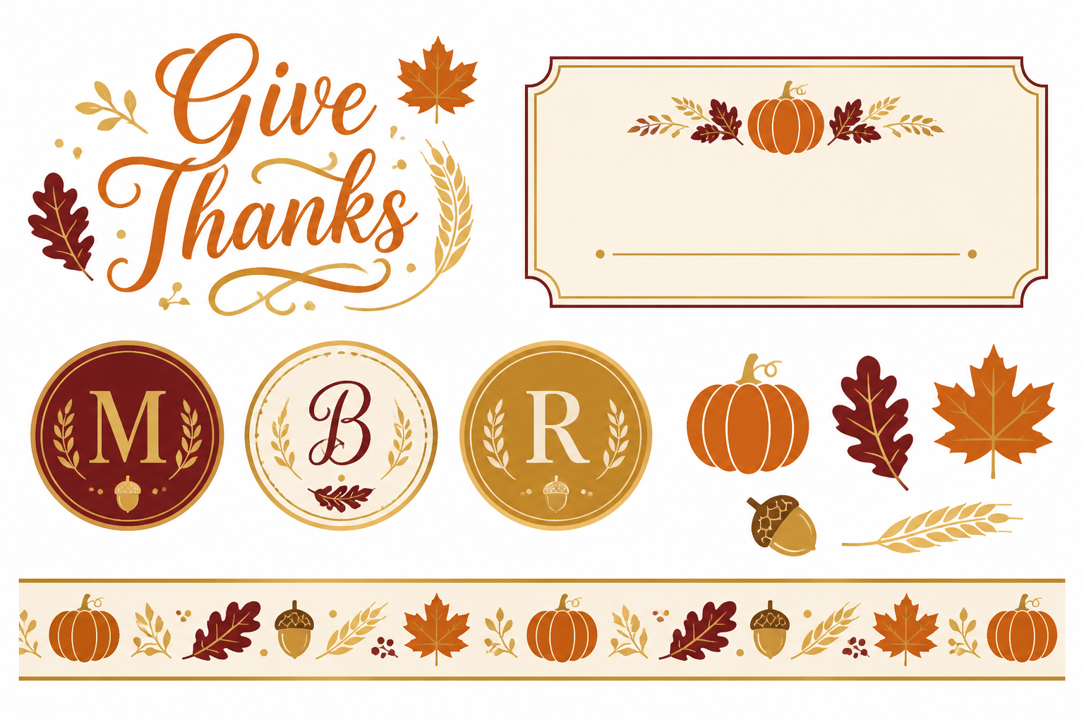 Thanksgiving Table Decor KIT — Vinyl & Paper Motifs project preview