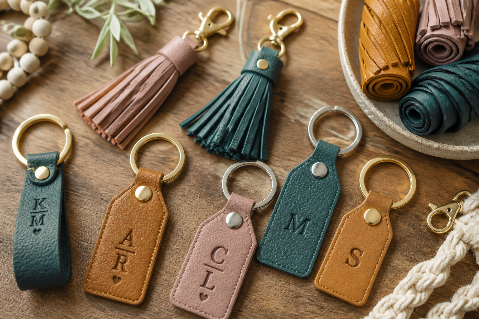 Easy Faux Leather Keychains & Tassels project preview