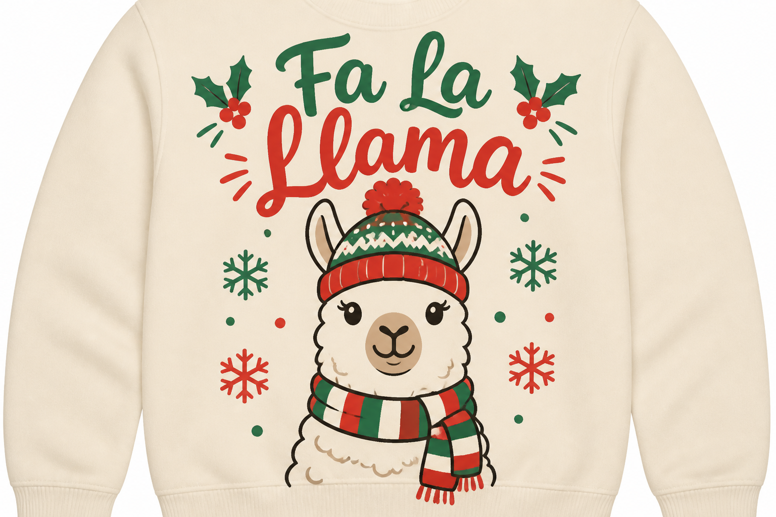 FA LA Llama Holiday Sweater (htv) project preview