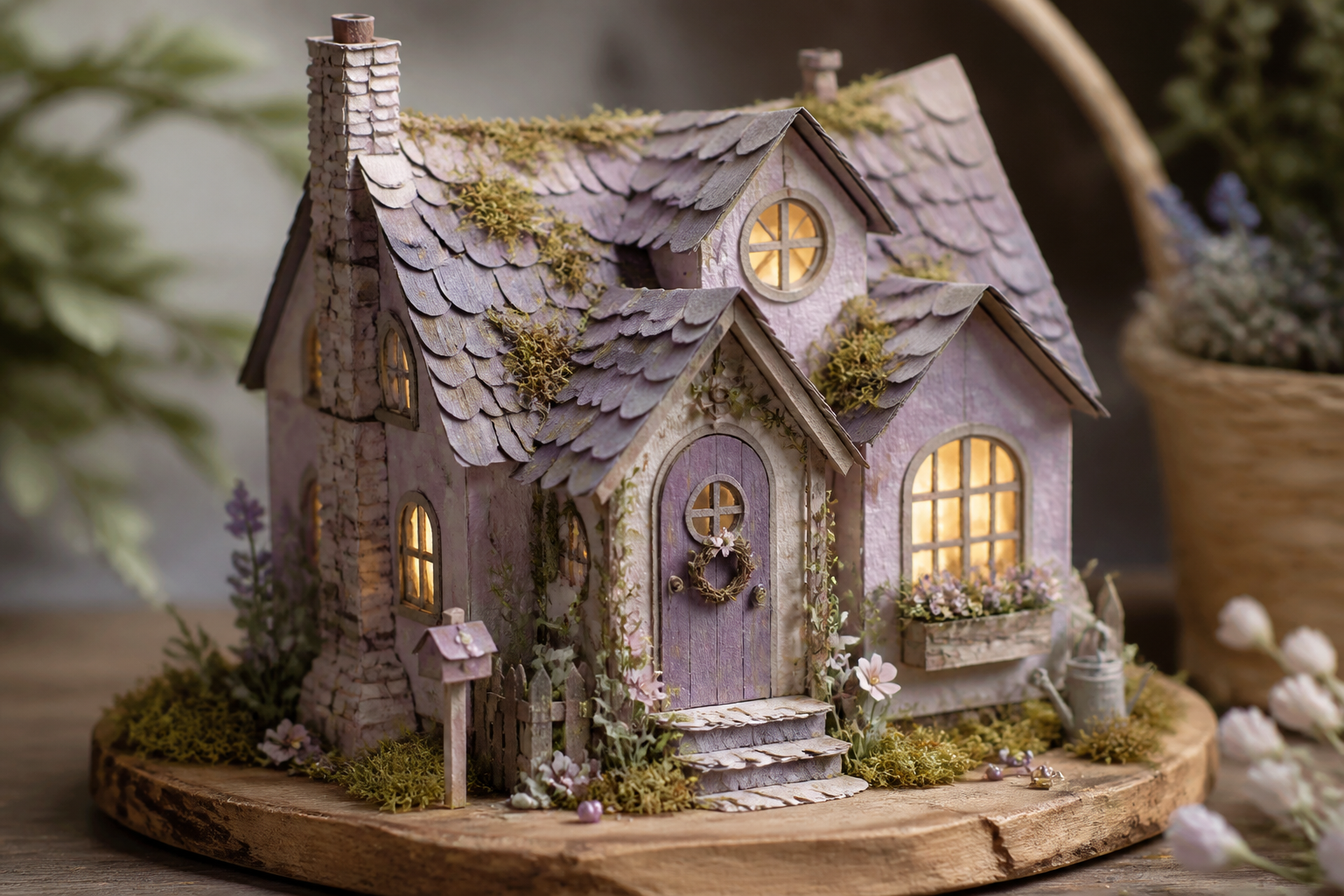Paper Fairy House (3d) — Assembled Miniature project preview