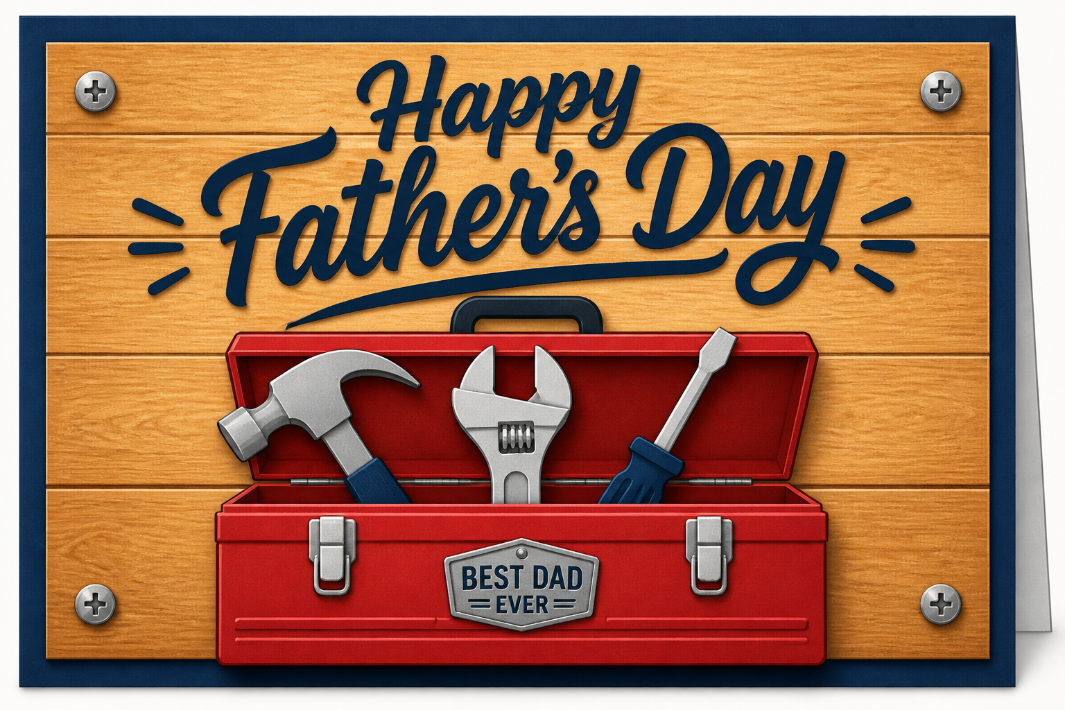 Father's DAY Toolbox Card project preview