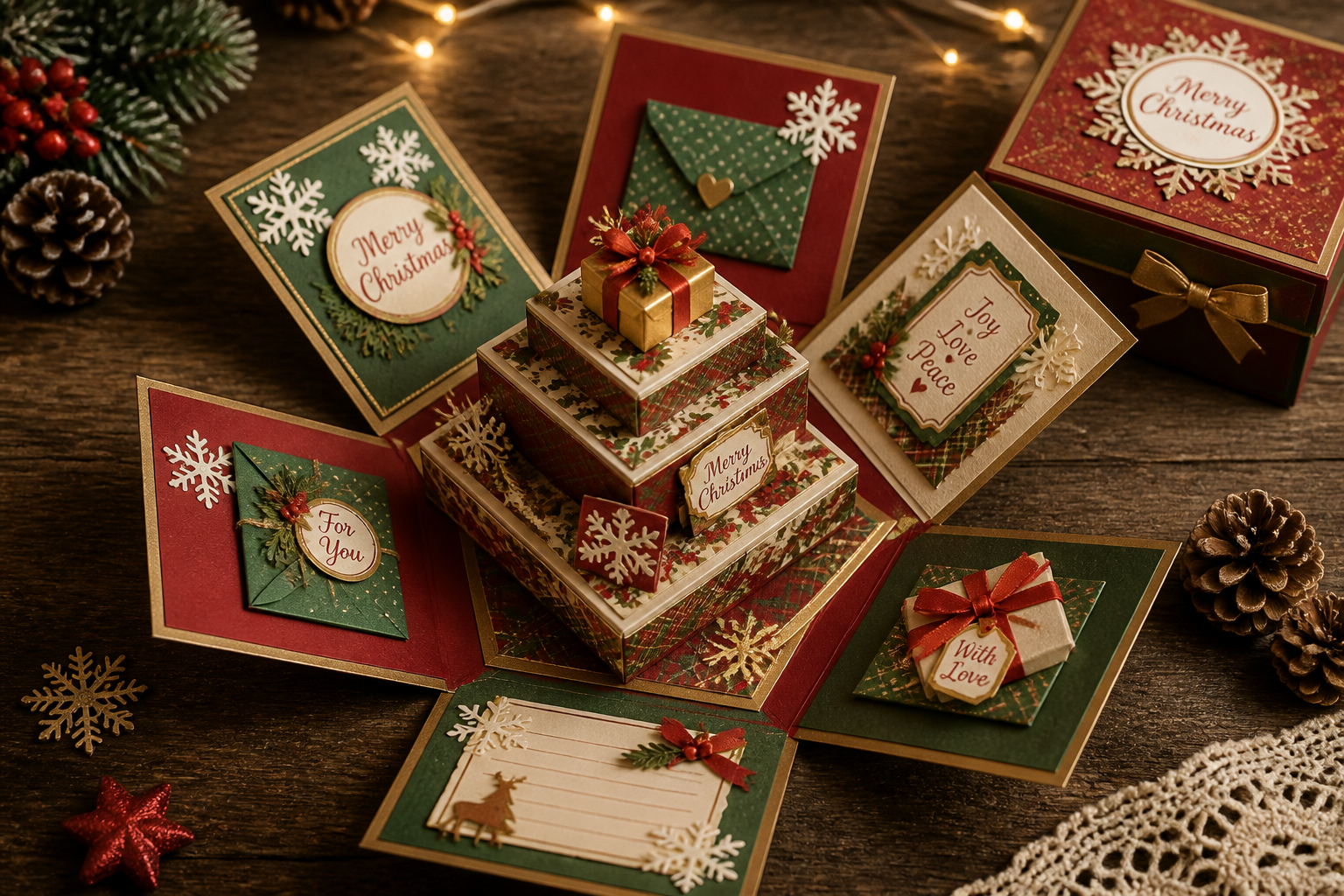 Festive Christmas Explosion BOX project preview
