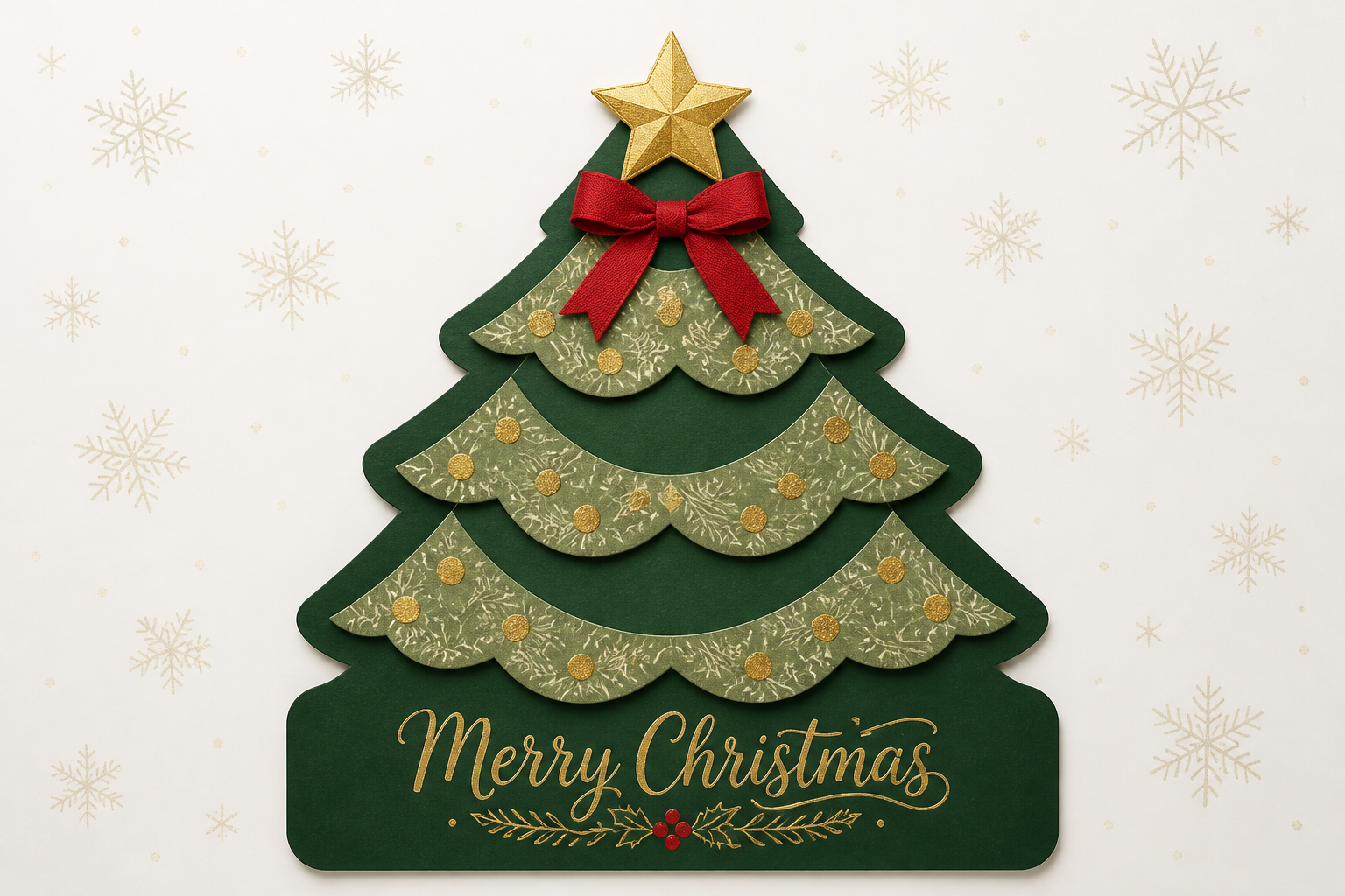 Festive Christmas Tree–shaped Card project preview