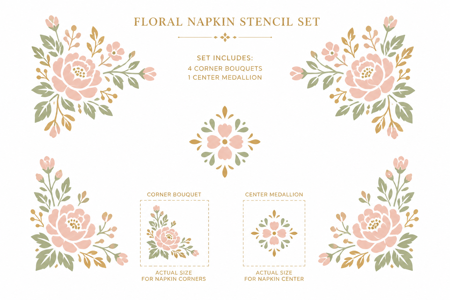 Floral Stenciled Napkins project preview