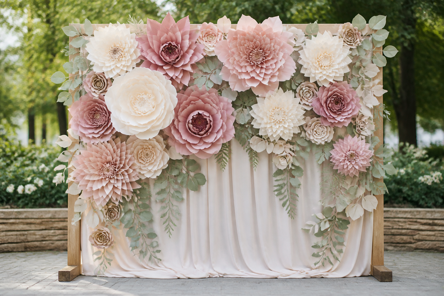 Layered Paper Flower Backdrop project preview