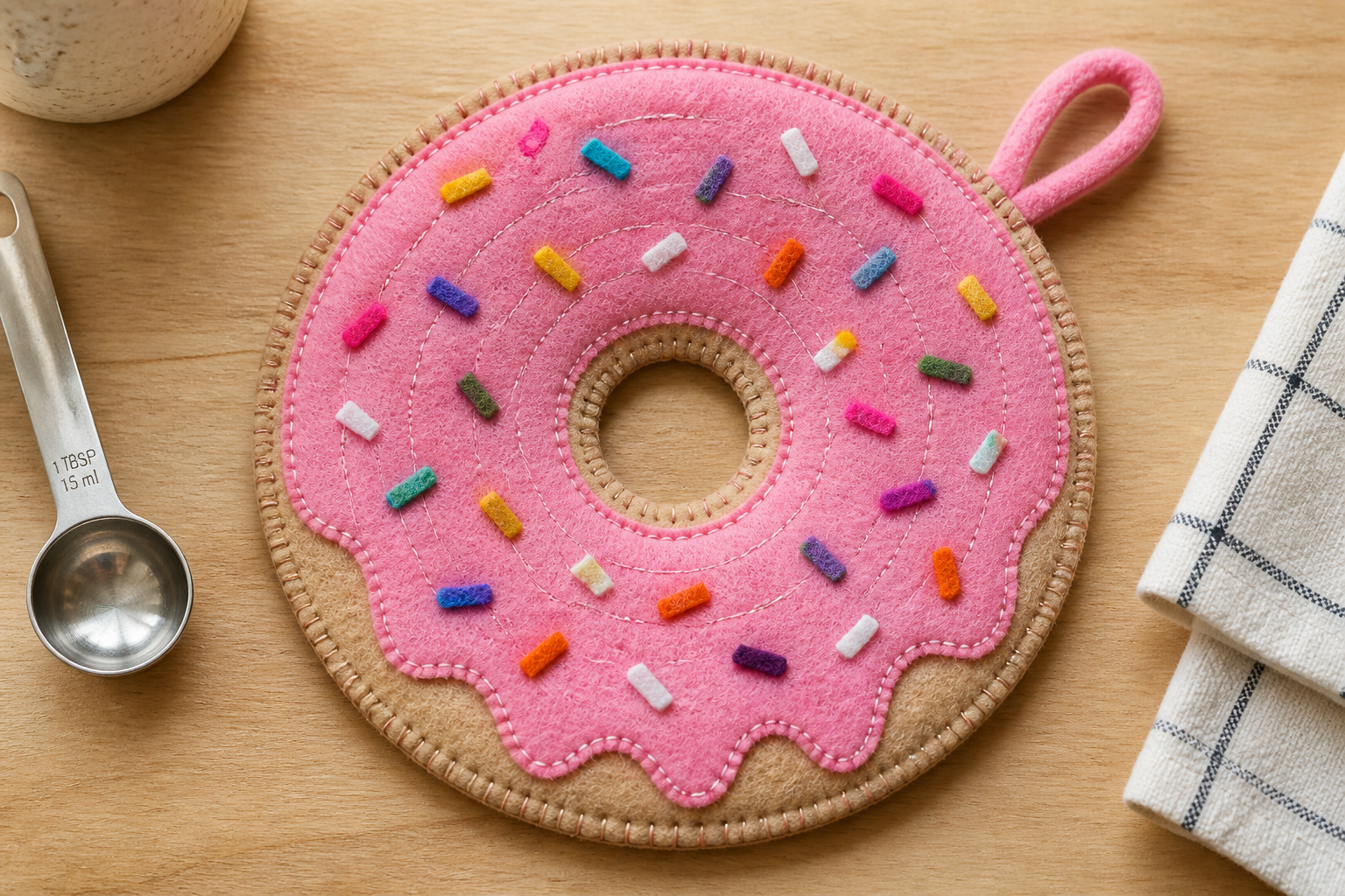 Frosted Donut HOT PAD project preview