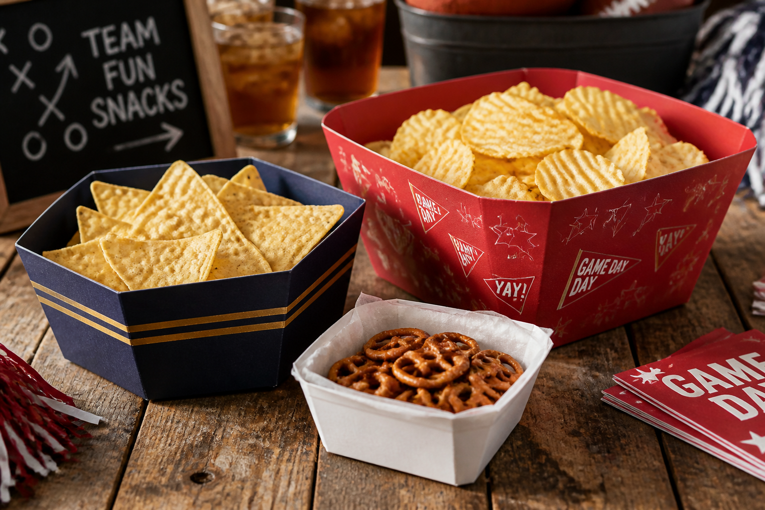 Game DAY Snack Bowls (cut Paper Bowls) project preview