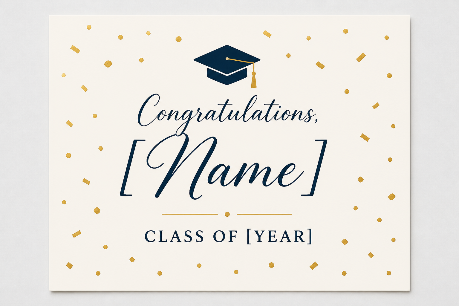 Personalized Graduation Insert Card project preview