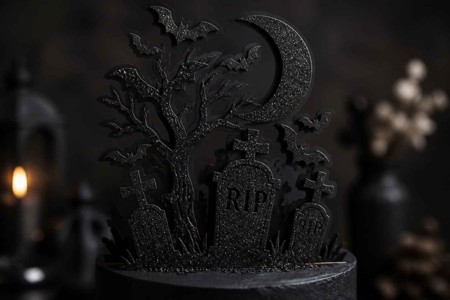 Graveyard Halloween Cake Topper project preview