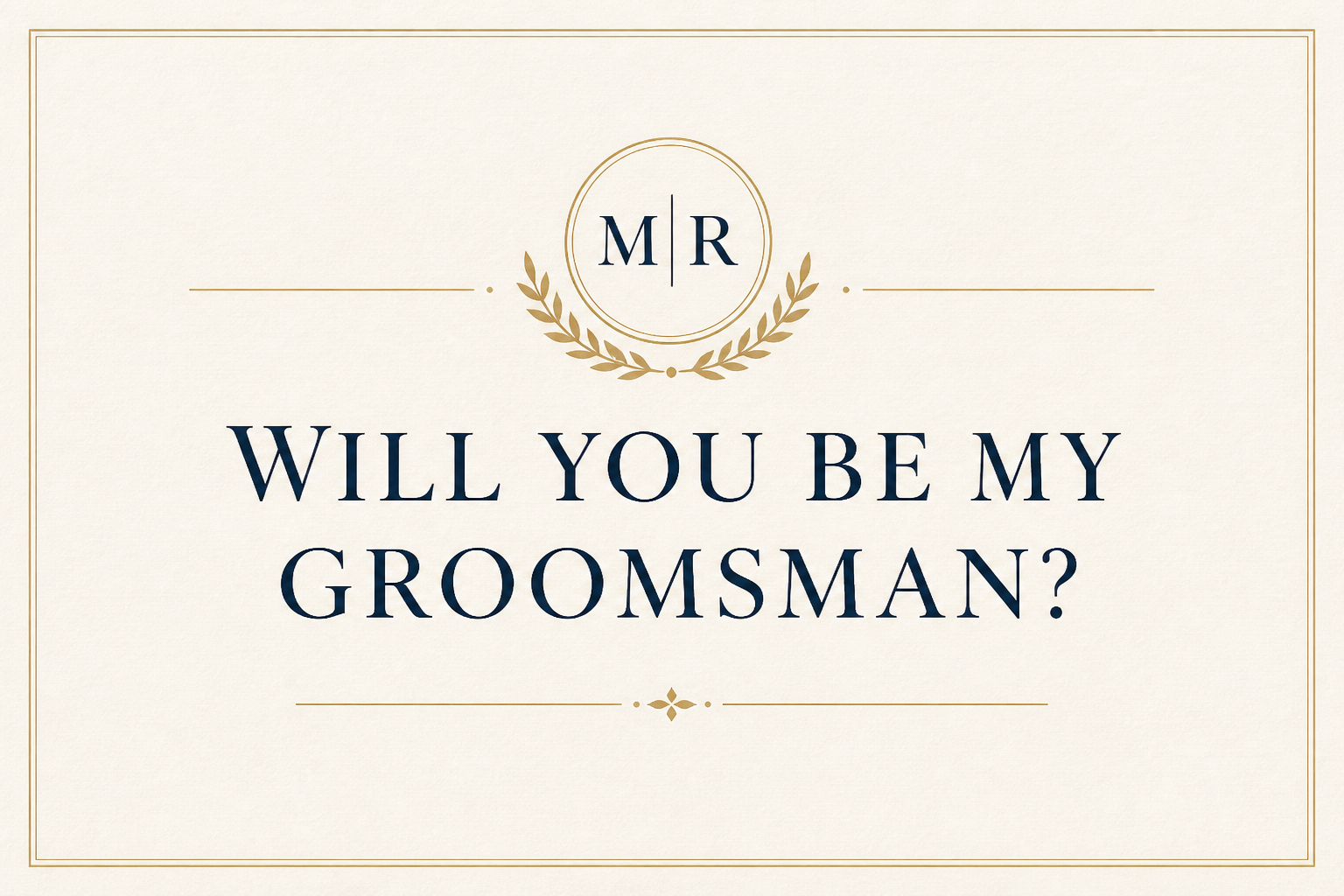 Groomsman Invitations project preview